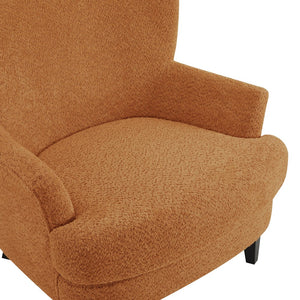 English Elm Christopher Knight Home® - Gerald Boucle Upholstered Club Chair with Tapered Birch Legs, Tonal Piping and Cozy Texture Caramel 33 L x 32.75 W x 30 H N776P243523Y