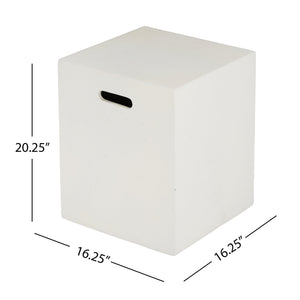 English Elm Christopher Knight Home® - 16X20 Inch Mgo Tank Holder & Side Table - Modern White Design, Durable, No Assembly, Multi-Functional N772P289090W