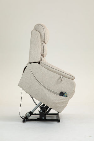 English Elm Lounge Electric Lift Chair – 180° Recline, Dual Remotes, Storage Pockets, Ideal For Elderly Comfort W547S00056