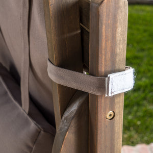 English Elm Christopher Knight Home® - NIKKI Sling Chair with Head Pillow — Portable Wood Frame Beach & Pool Lounger, Durable Polyester Fabric Grey 57 L x 26.75 W x 8.25 H 60059.00FEU