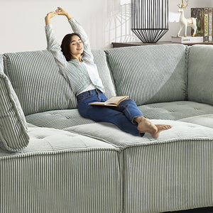 English Elm United Modular Sectional Sofa - U-Shaped Reversible Chaise Couch For Stylish Living & Comfort W1568S00152-GIGA