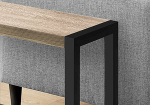 English Elm Accent Table Two Tier Narrow Black Laminate Metal Legs Modern Living Room Bedside B2710P218939