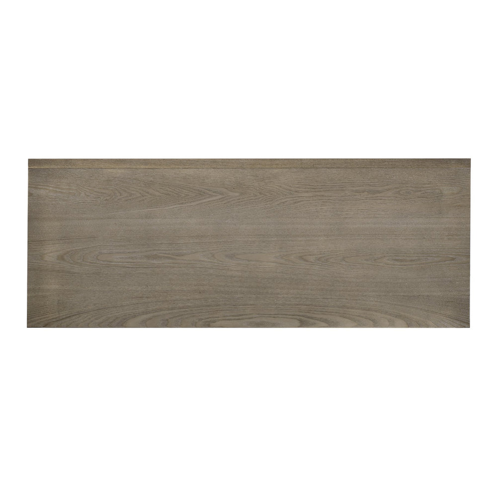English Elm U_STYLE 47.2-Inch Farmhouse Sideboard with Ash Veneer, Double-Door Storage, Iron Handles, Stable Design Natural N711P241278A