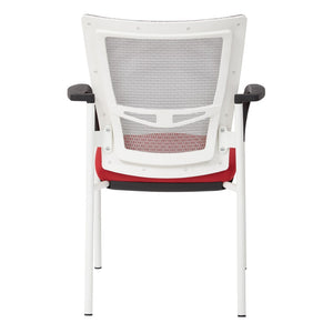OSP Home Furnishings Progrid® Mesh Back Visitor Chair with Lumbar Support and Padded Seat for Office Red 8810W-9