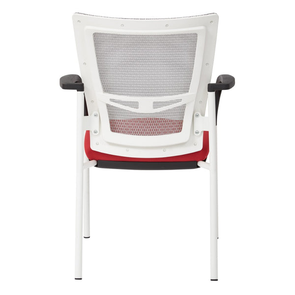 OSP Home Furnishings Progrid® Mesh Back Visitor Chair with Lumbar Support and Padded Seat for Office Red 8810W-9