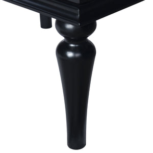 English Elm 24'' French-Style Bathroom Vanity with Ceramic Sink, Black Long Legs, 2 Drawers, Moisture-Resistant Elegance N710P195621B