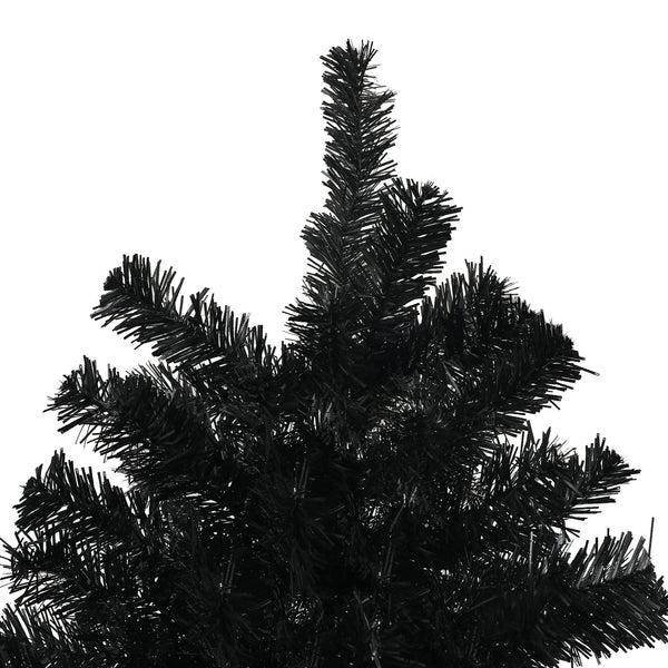 English Elm Homcom 7.5Ft Tall Black Artificial Christmas Tree With 1346 Branch Tips, Easy Setup & Sturdy Base W2225P229283