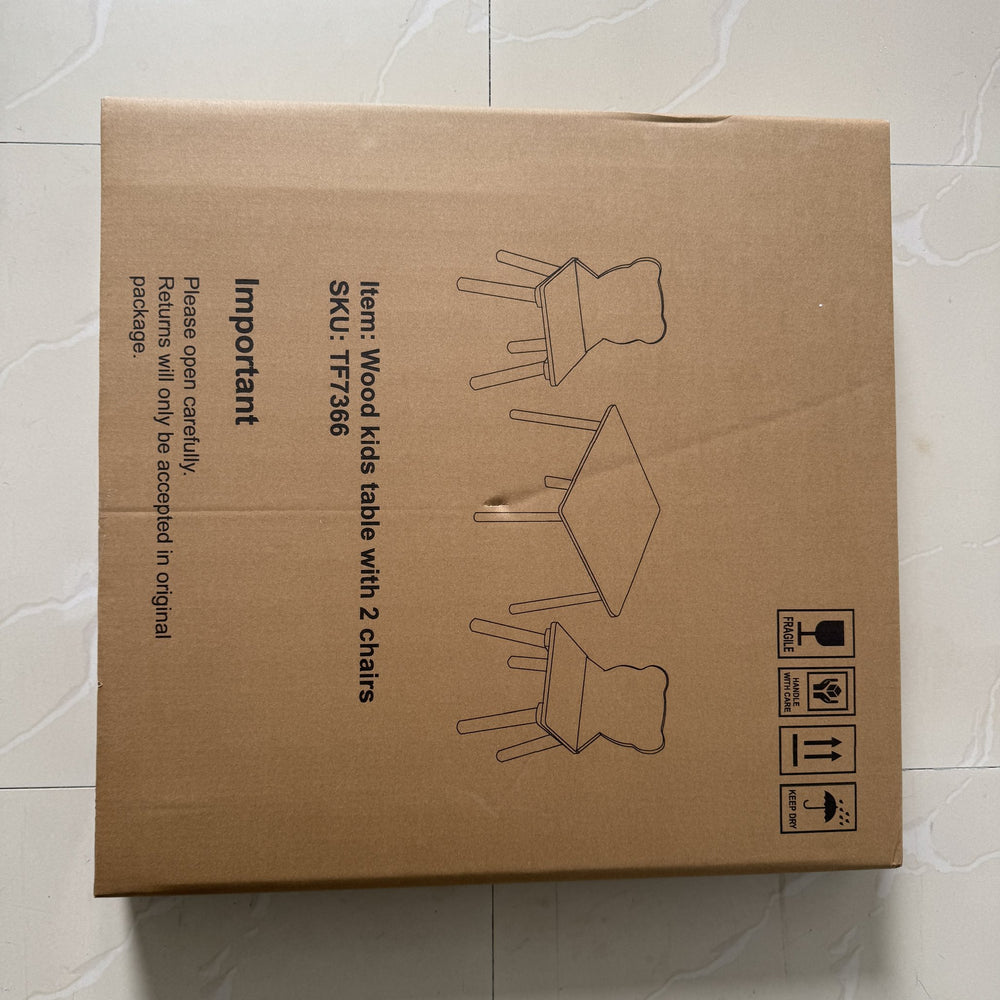 English Elm Kids 3-Piece Table and Chair Set Pink&White — Wooden MDF Toddler Activity Desk with Animal Backrests, Storage for Drawing and Playroom W808P321610