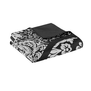 English Elm King/Cal King Vienna 6-Piece Printed Duvet Cover Set – 100% Cotton Sateen, Damask Design, Flange Trim & Decorative Pillows B03597370