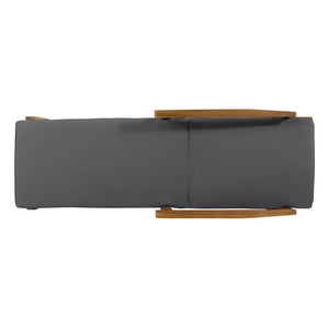 English Elm Jason Outdoor Acacia Wood Chaise Lounge with Adjustable Recline and Slat Design Grey N769P363844G