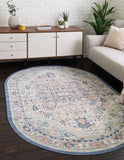 Unique Loom Whitney Milano Machine Made Medallion Rug Multi, Blue/Ivory/Light Green/Pink/Gold 8' 0" x 10' 0"