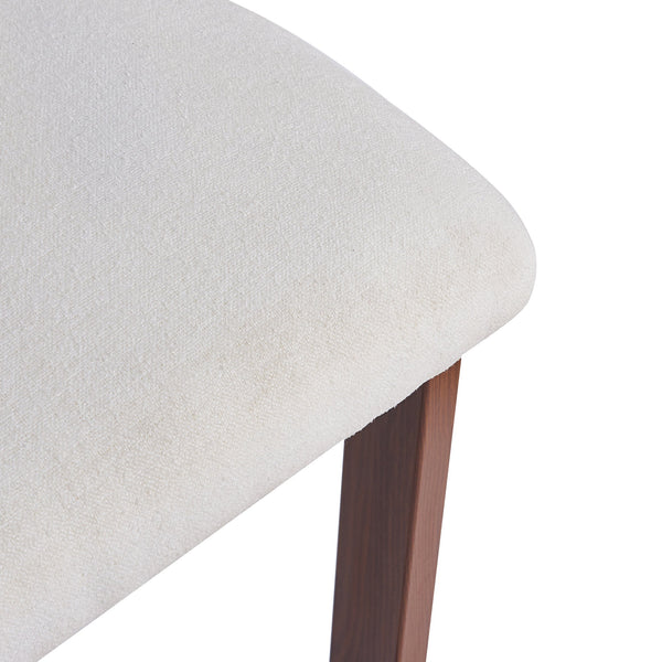 English Elm Christopher Knight Home® - 26.5'' Stylish Round Stools with Low Back - Comfortable Upholstered Seats, Walnut Base, Metal Frame White+Walnut N780P236628W