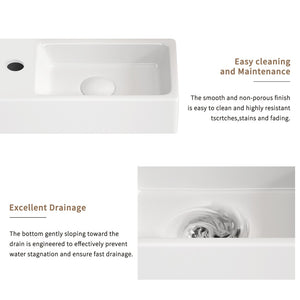 English Elm Wall-mounted Porcelain Basin Complete Faucet Set for Powder Room or Small Bathroom Milk White W3402P402911