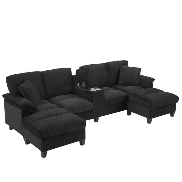English Elm Swivel Barrel Accent Chair Chenille Tufted Round Club Seat for Living Room Lounge Black N719S002180B