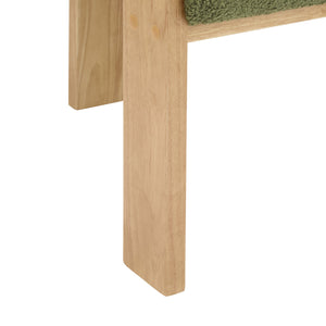 English Elm Christopher Knight Home® - 2-Pack Dining Chairs with Pillow Back and Curved Arms, Foam Seat Comfort, Sturdy Rubber Wood Frame Green,Natural N779P298399D