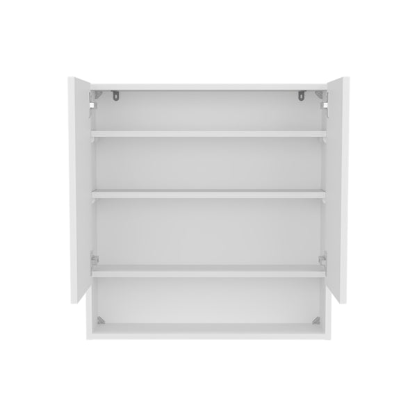 English Elm Medicine Cabinet Sleek White 2-Door Wall Mount with 4 Adjustable Shelves, 25.8"x24.8"x5.6" и B097P369422