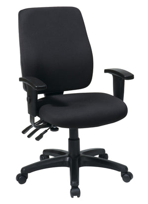 OSP Home Furnishings High Back Ergonomic Office Chair with Lumbar Support Plush Seat and Greenguard Certified Build 33347-30