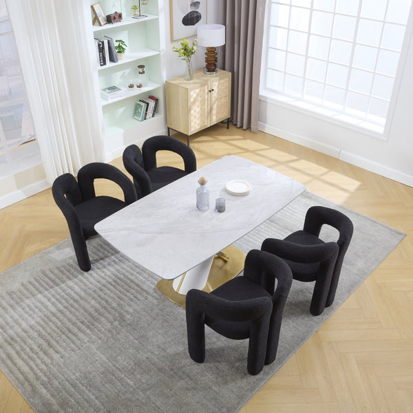 English Elm Contemporary Velvet Upholstered Barrel Accent Chair with Curved Support, Foam Seat, Steel Frame Finish Black W395P224763