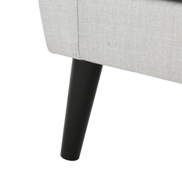 English Elm Christopher Knight Home® - CLUB Vintage-Inspired Fabric Club Chair with Nailhead Trim & Scroll Arms, Birch Legs, Contemporary Comfort LIGHT GREY 31.5 L x 27.75 W x 18.5 H 60848.00LGRY