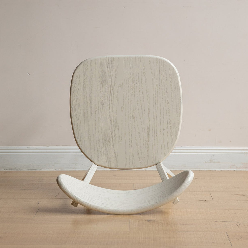 English Elm (White) Bamskov Solid Oak Dining Chair — Mid-Century Modern Ergonomic Back, Water-Resistant Finish, Easy Assembly, Durable Comfort W1283P297615