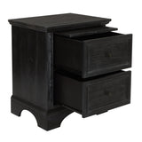 OSP Home Furnishings Farmhouse Basics Nightstand Rustic Black