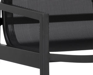 Sunpan Merano Barstool - Modern Aluminum Frame with Breathable Mesh Back for Stylish Comfort and Durability Black