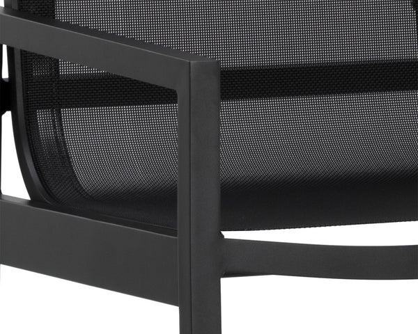 Sunpan Merano Barstool - Modern Aluminum Frame with Breathable Mesh Back for Stylish Comfort and Durability Black