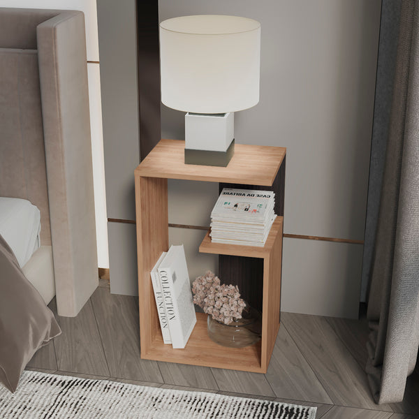 English Elm Everet 15.7" Multi-Functional 3-Tier Coffee Table - Compact, Sturdy Particle Board, Versatile Storage B070P363823