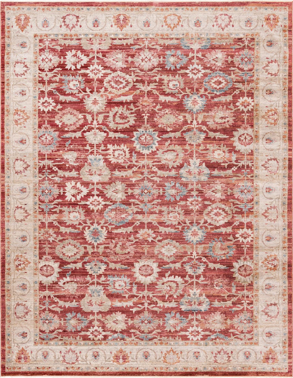Unique Loom Noble Alexander Machine Made Floral Rug Red, Blue/Gray/Ivory/Olive/Puce/Beige 10' 0" x 13' 5"