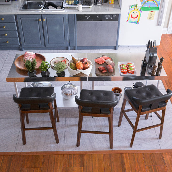 English Elm Profeeshaw Stainless Steel Prep Table 30x48 with Backsplash & Adjustable Undershelf, Heavy-Duty Commercial Workstation W1422P252477