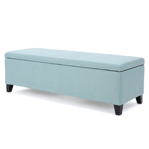 English Elm Christopher Knight Home® - Ottoman - Light Blue Fabric Storage Seat With Cushioned Top, Perfect For Modern & Traditional Décor 60159.00LBL
