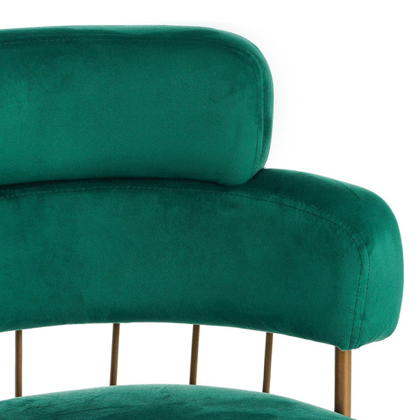 English Elm Christopher Knight Home® - 26" 26" Counter Height Bar Stools Set of 2 Green 180° Swivel Upholstered Bucket Seats with Gold Legs for Kitchen Island Cafe Pub Comfort Durability 26" N762P271582F