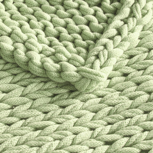 JLA Home Madison Park - Hand Made Throw Blanket: Ultra-Soft Double-Knit Acrylic Throw with Modern Boho Style, OEKO-TEX Safe Cozy Gift Sage Green MP50-8217