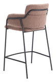 Marcel Counter Stool - Set of 2 Brown 109666 Zuo Modern