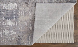 Feizy Rugs Lennon Abstract Distressed Rug - Durable Polyester & Polypropylene For Sophisticated Home Décor Taupe,Tan,Blue Polyester,Polypropylene Len39g1fgrybluc00