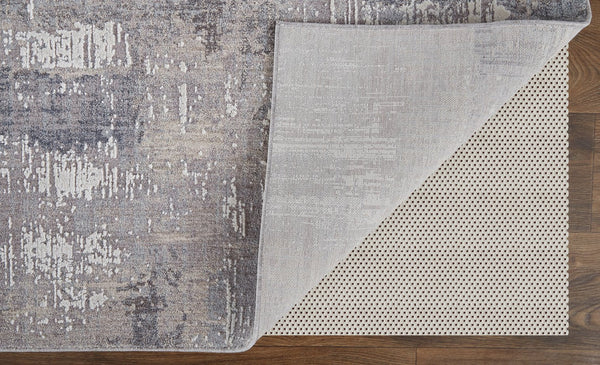 Feizy Rugs Lennon Abstract Distressed Rug - Durable Polyester & Polypropylene For Sophisticated Home Décor Taupe,Tan,Blue Polyester,Polypropylene Len39g1fgrybluc00