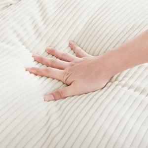 English Elm Corduroy Sofa Ottoman Footrest with Deep Cushions and Ergonomic Support for Cozy Living Spaces Beige W714P183858