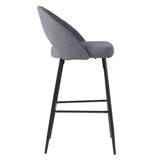 O Upholstered Bar Stool Charcoal OOOD4DCL Walker Edison