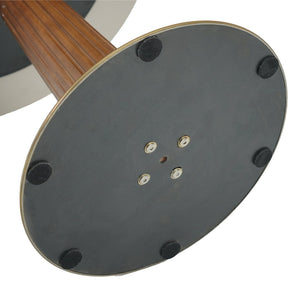 English Elm Modern Square Dining Table - 33.5" Sintered Stone With Wooden Legs & Gold Base For Small Spaces P3 W1535S00574-GIGA