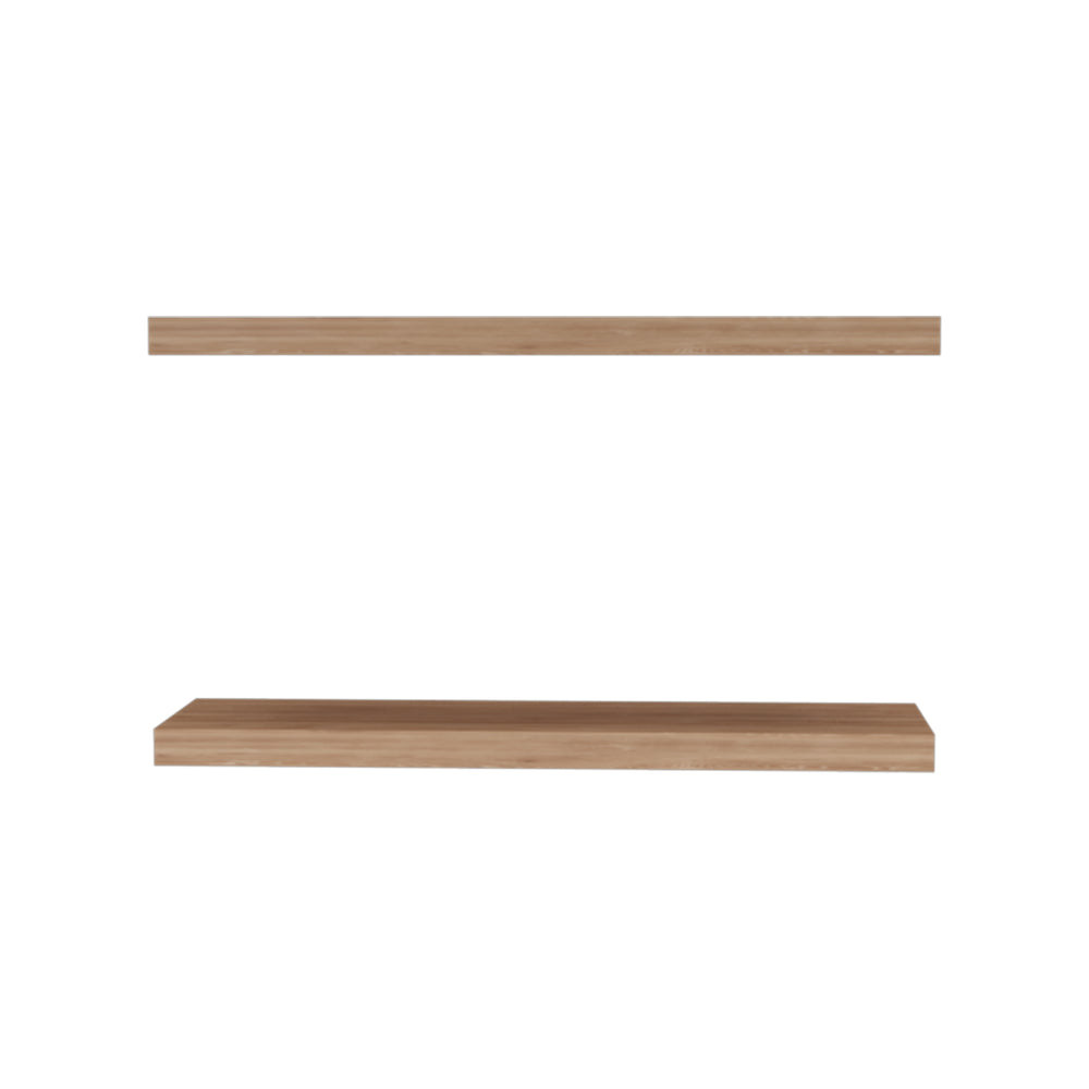 English Elm Floating Shelves - Modern Pine Finish, Set Of 2 For Stylish & Space-Saving Home Organization Solutions B097P250917