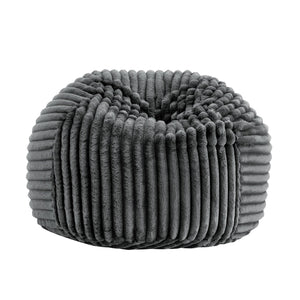 English Elm 40 Inch Minky Gunmetal Memory Foam Lounger - Plush Comfort For Gaming, Reading & Relaxation Bliss B108P193086