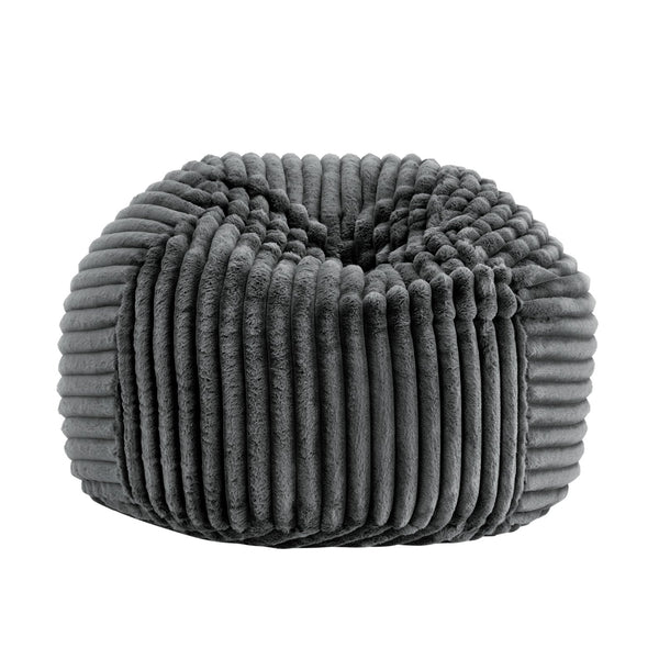 English Elm 40 Inch Minky Gunmetal Memory Foam Lounger - Plush Comfort For Gaming, Reading & Relaxation Bliss B108P193086