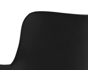 Sunpan Franklin Office Chair - Rustic Mid-Century Modern Design with Bronze Base for Stylish Workspaces Vintage Black