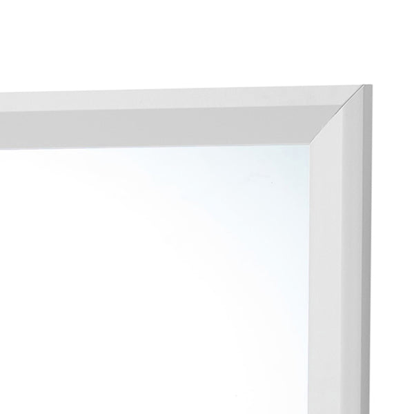 English Elm Primo Silver Champagne Wall Mirror 36"x36" Low-Distortion Glass, Wood Veneer Frame for Modern Décor White 38.5 L x 39.5 W x 3.5 H B078112163
