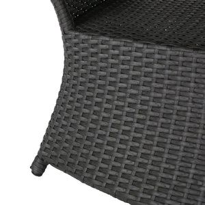 English Elm Christopher Knight Home® - BERKELEY Rattan Wicker Side Table with Iron Frame — Weather-Resistant Outdoor Accent Table, 35" Grey 59109.00GRY