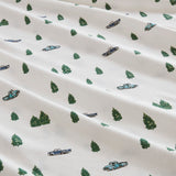 Woolrich Cotton Flannel Lodge/Cabin Sheet Set WR20-3987 Green Trees & Trucks