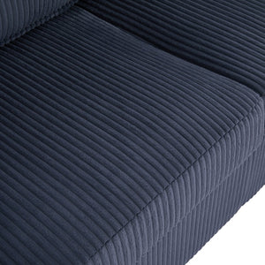 English Elm Modern Fabric Corduroy 3-Seater Sofa with Pullout Bed, Breathable Cushioning, 450lb Capacity and Easy Assembly W820P190069