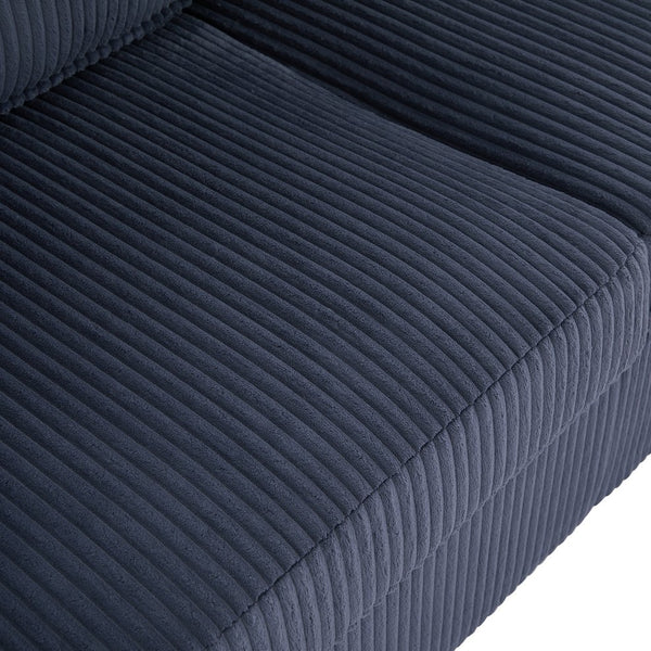 English Elm Modern Fabric Corduroy 3-Seater Sofa with Pullout Bed, Breathable Cushioning, 450lb Capacity and Easy Assembly W820P190069