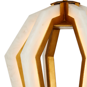 Riviere Pendant Light - Stunning Modern Teardrop Design in Gold Leaf with Adjustable Height & LED Glow