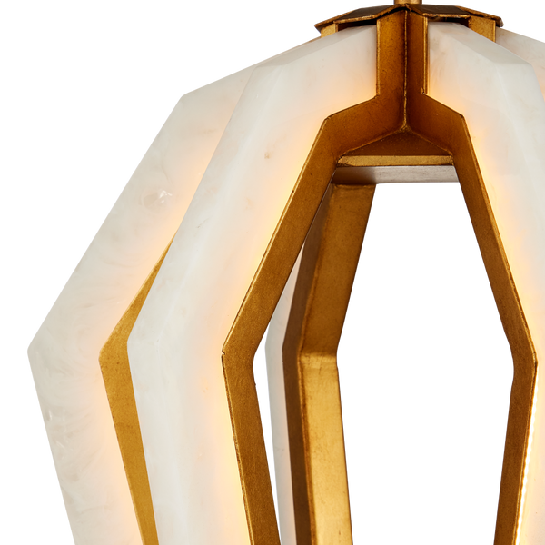 Riviere Pendant Light - Stunning Modern Teardrop Design in Gold Leaf with Adjustable Height & LED Glow